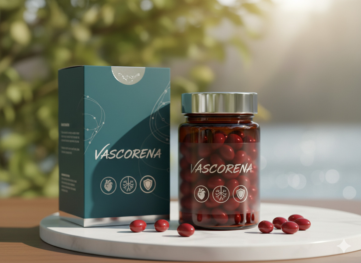 Vascorena supplement bottle and packaging